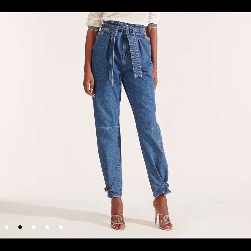 NWT: Veronica Beard Addie paper bag jeans